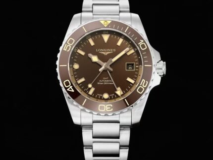 Brown LONGINES New Conquest Diver Series GMT Watch (41mm)